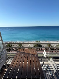 From the balcony, perfect for breakfast.
