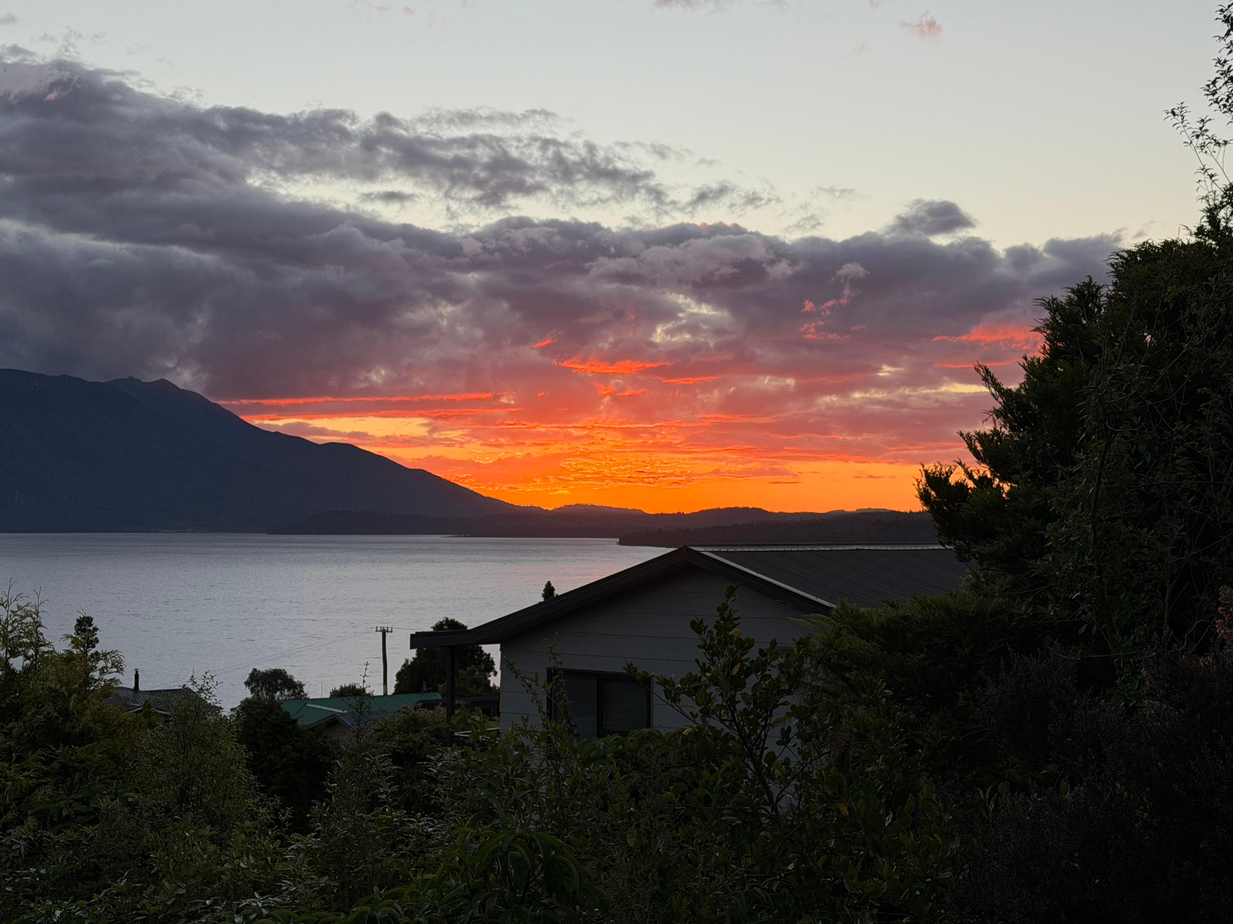 The sunsets are beautiful. 