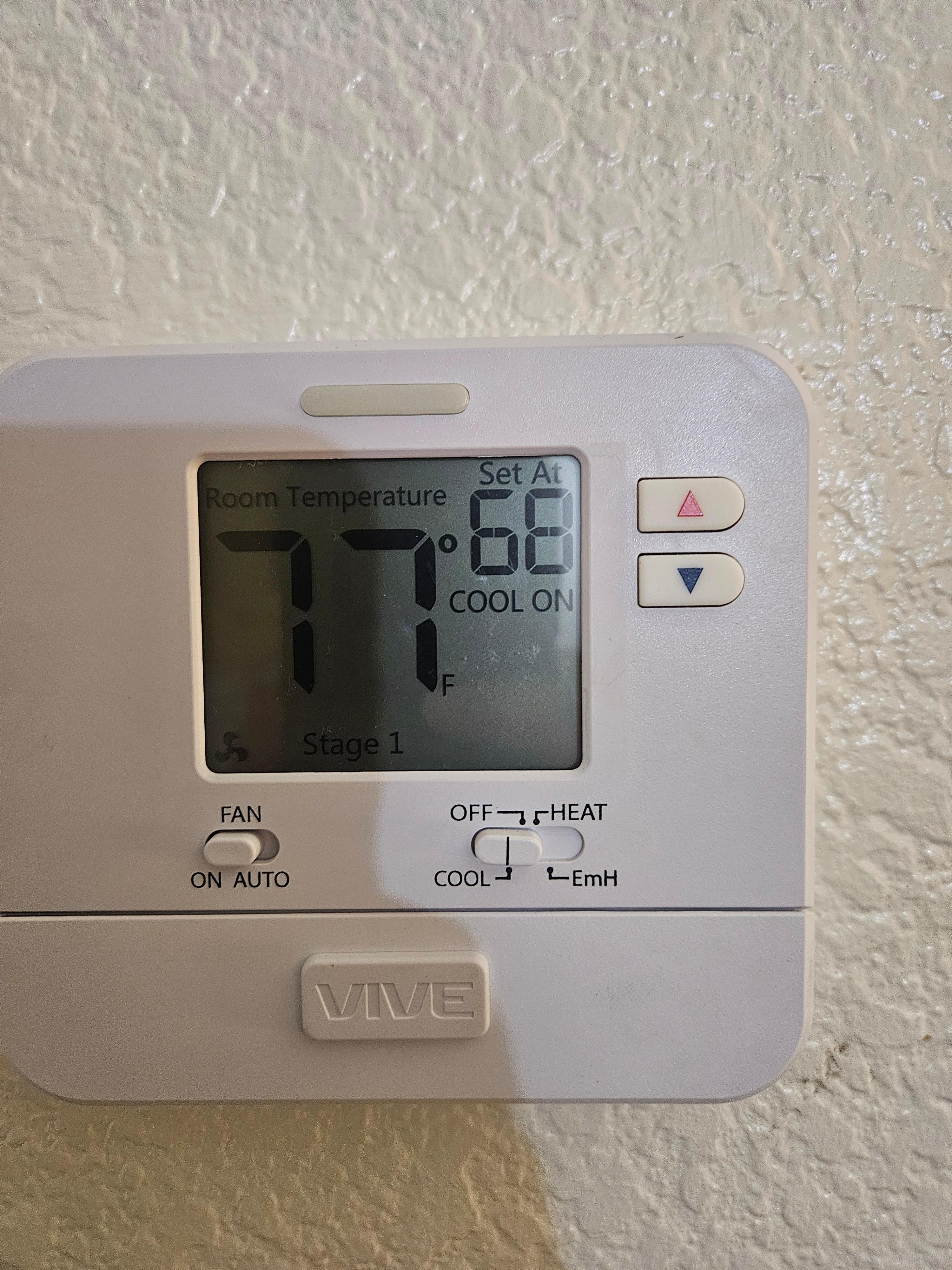 Air conditioning would not go lower than 77°. Maintenance couldn't fix it. This is in AUGUST. 