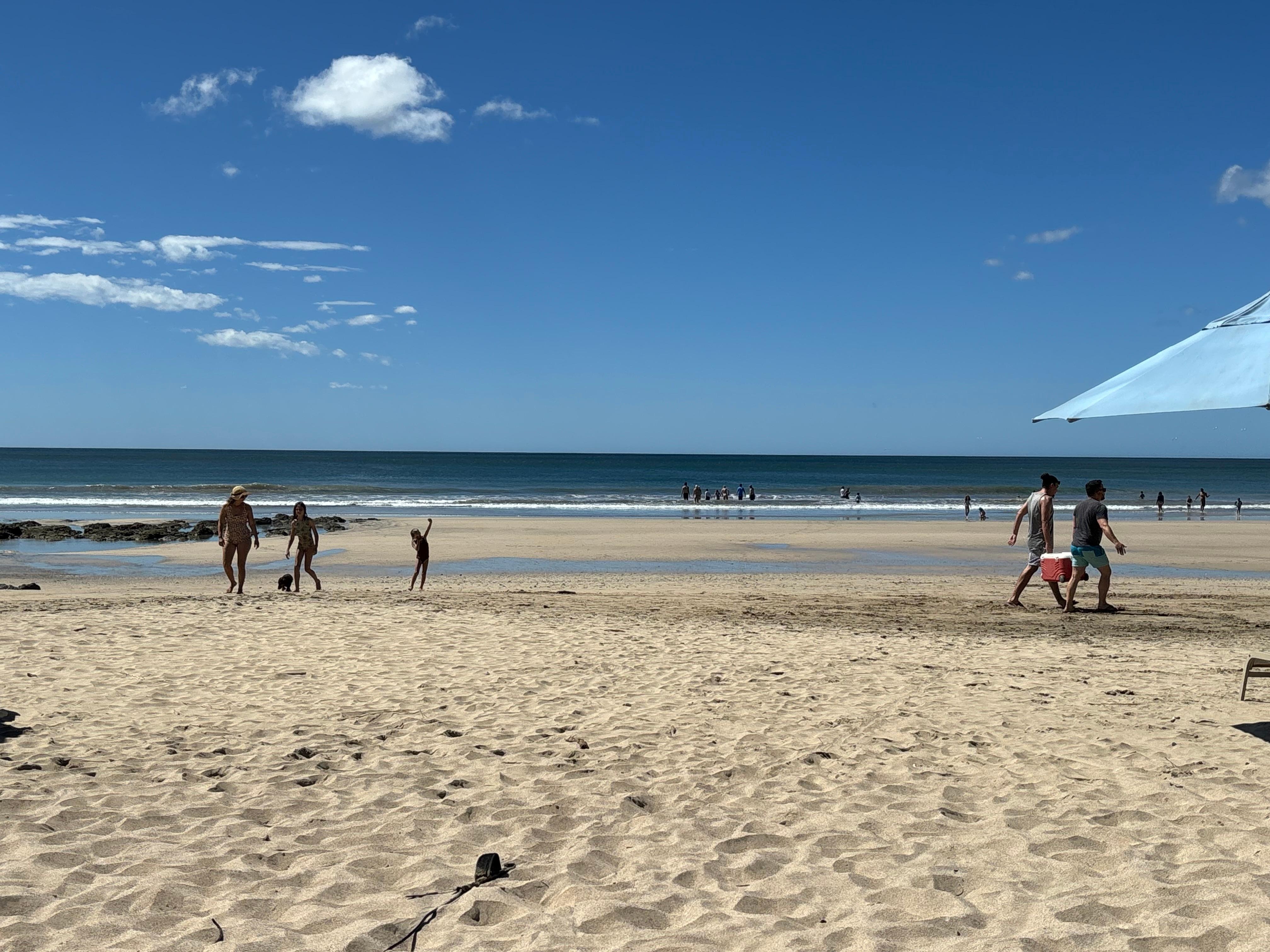 The beach at the bottom of the hill
