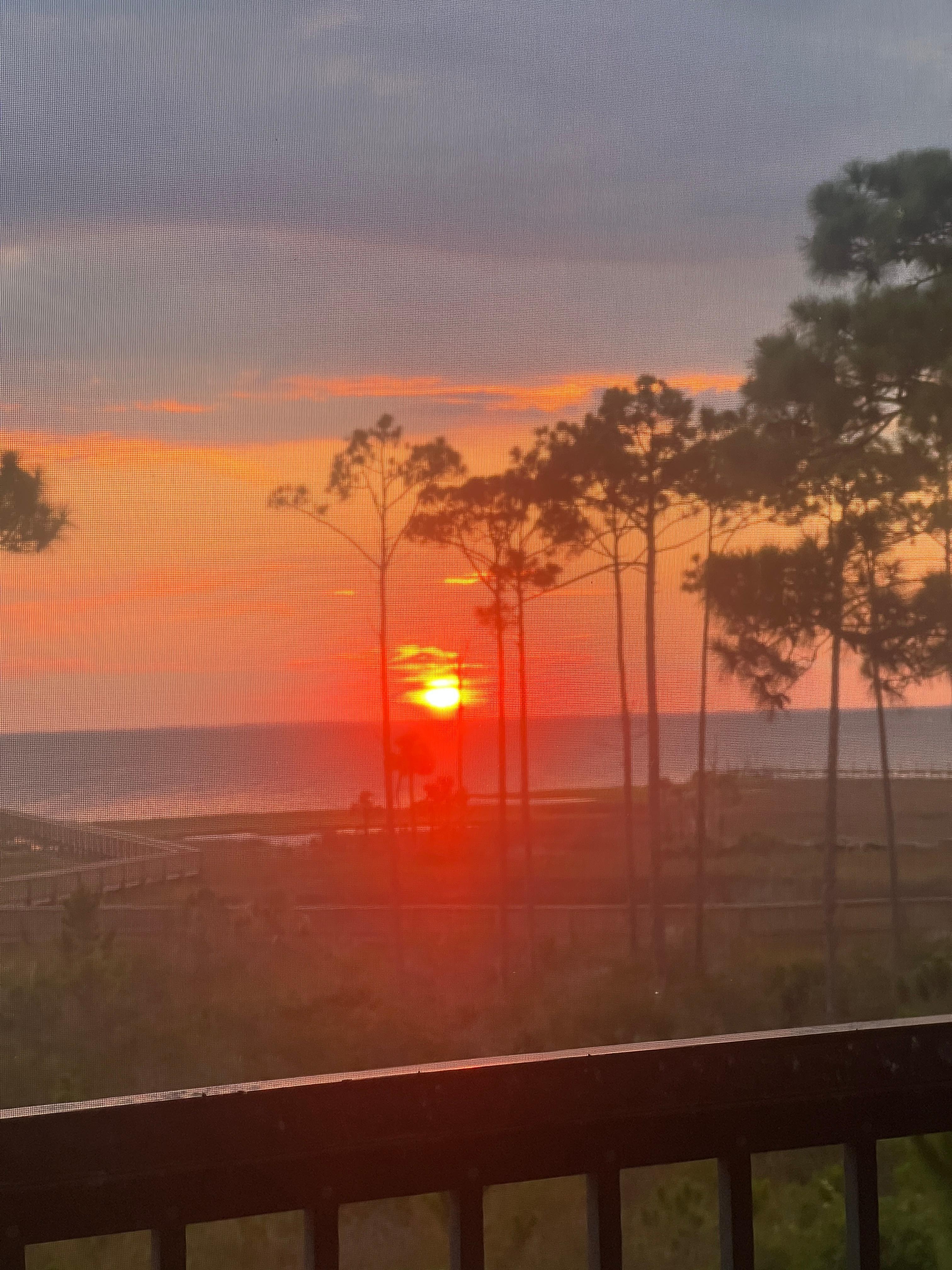 Sunset from the porch.