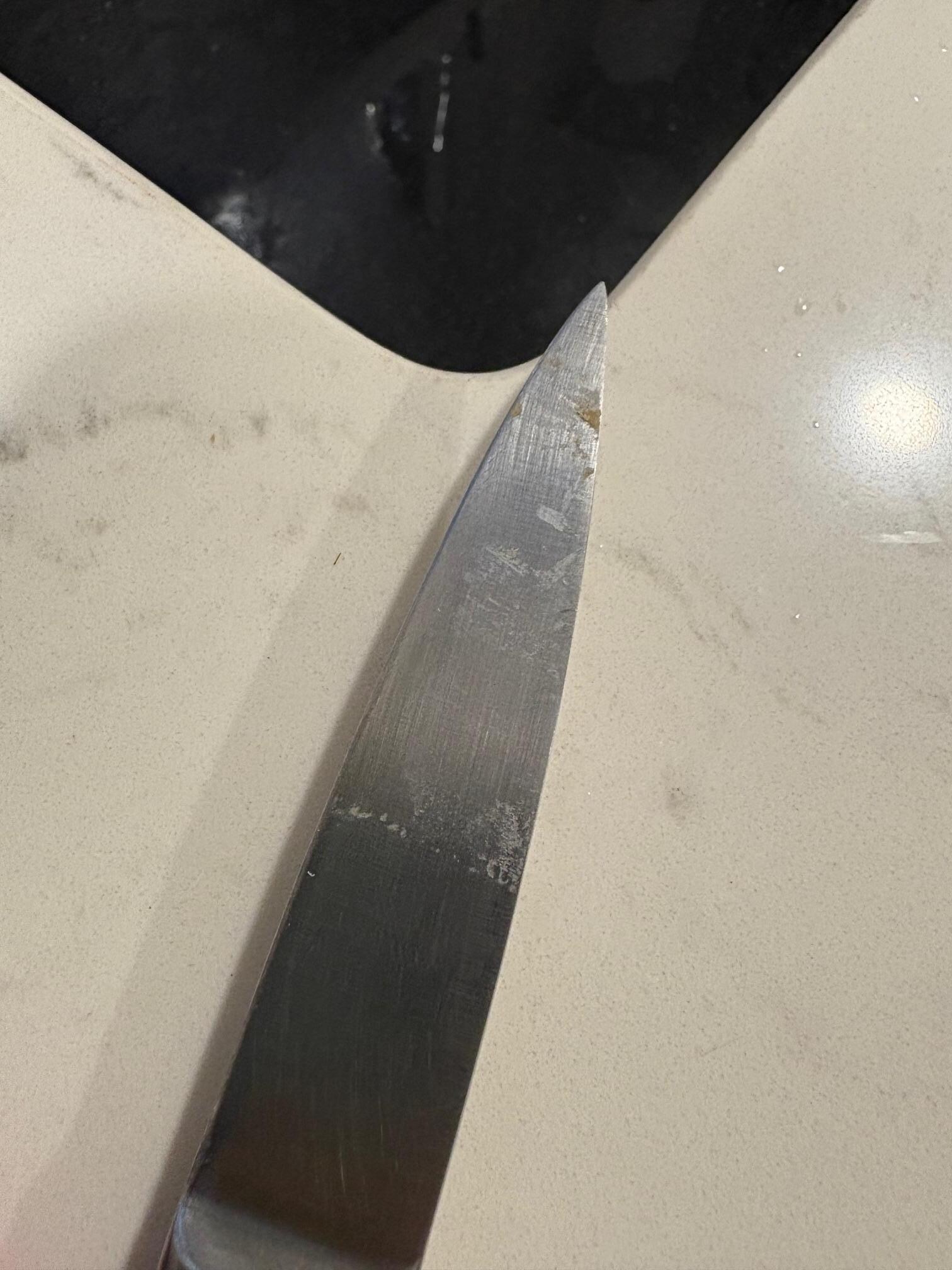 Dirty knife