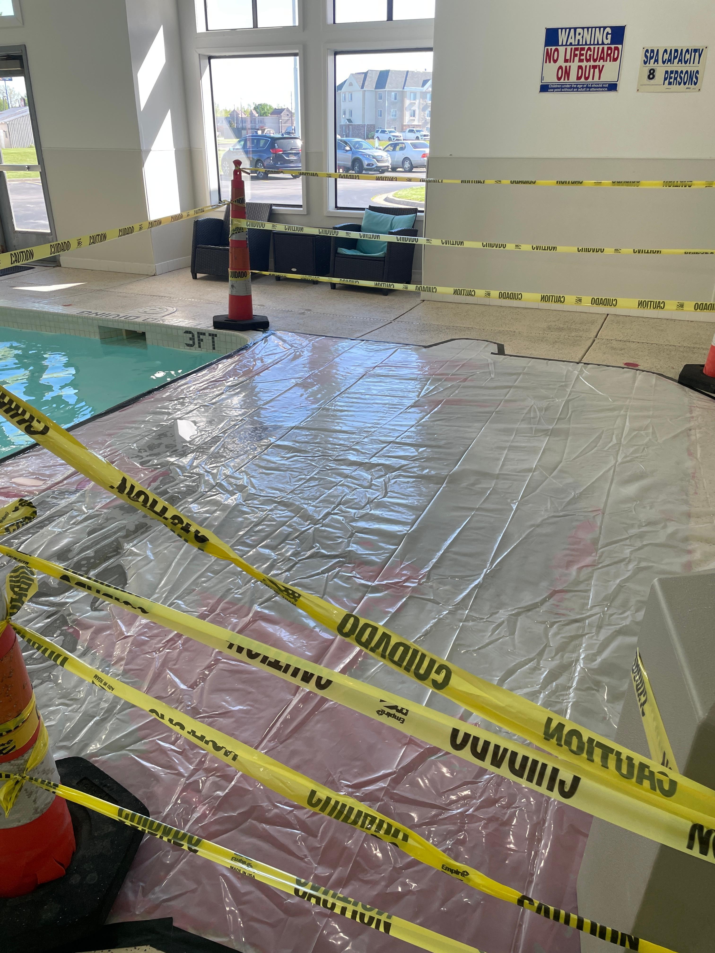 Cement over hot tub
