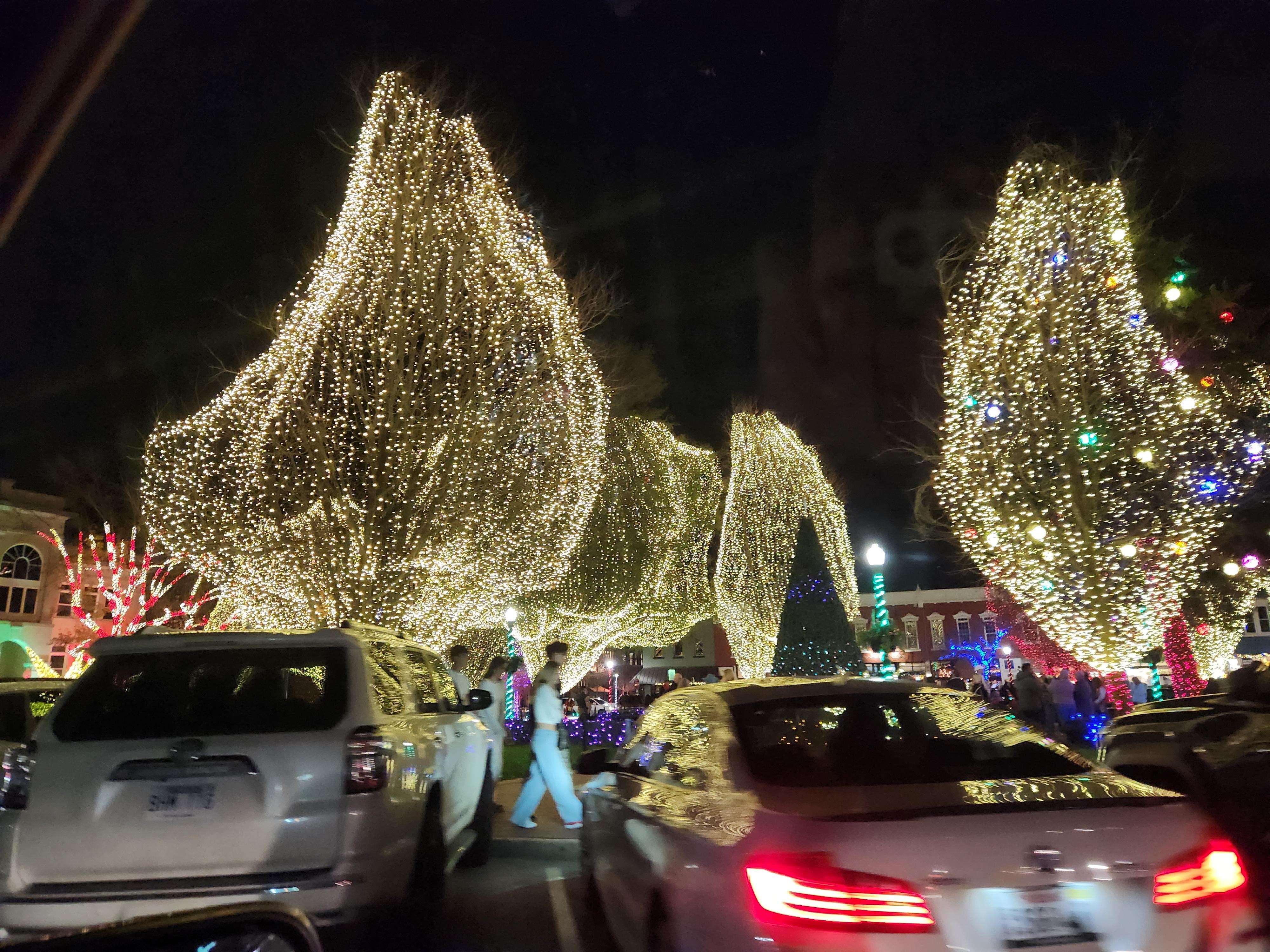 Christmas lights down town 