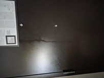 Moisture condensation on the door.