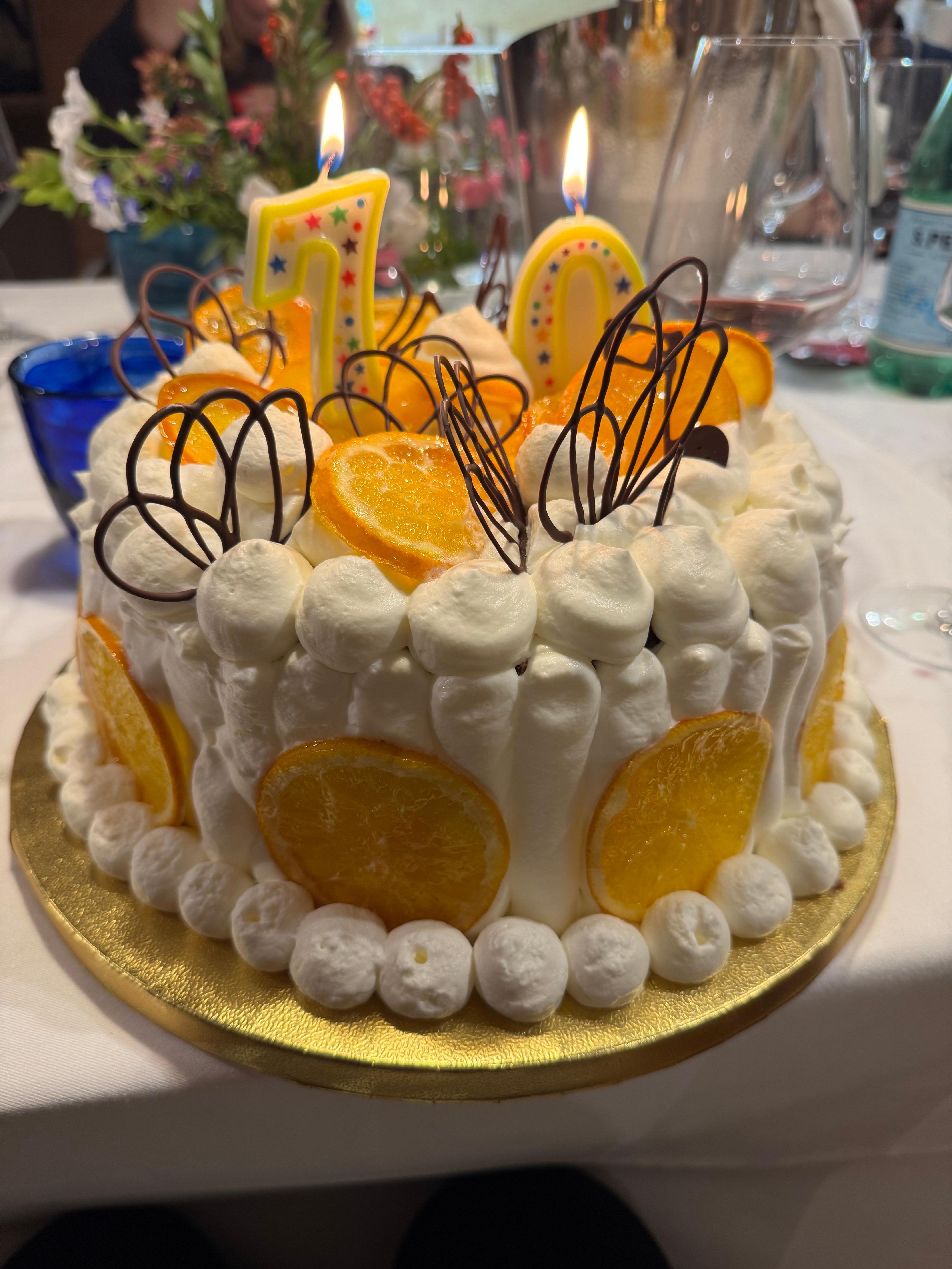 Birthday cake by local chef