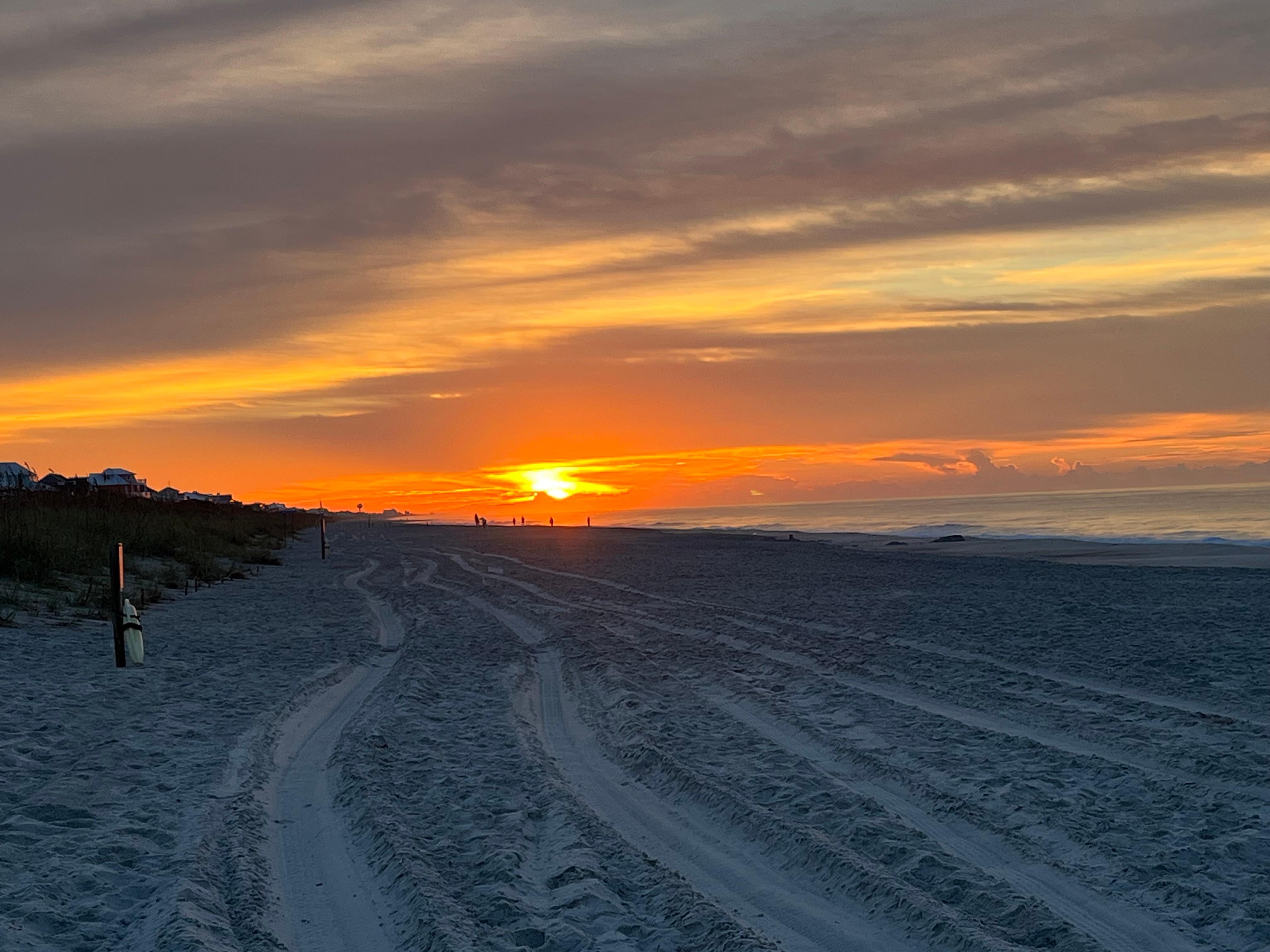 Another lovely sunrise from the beach- the colors were amazing!