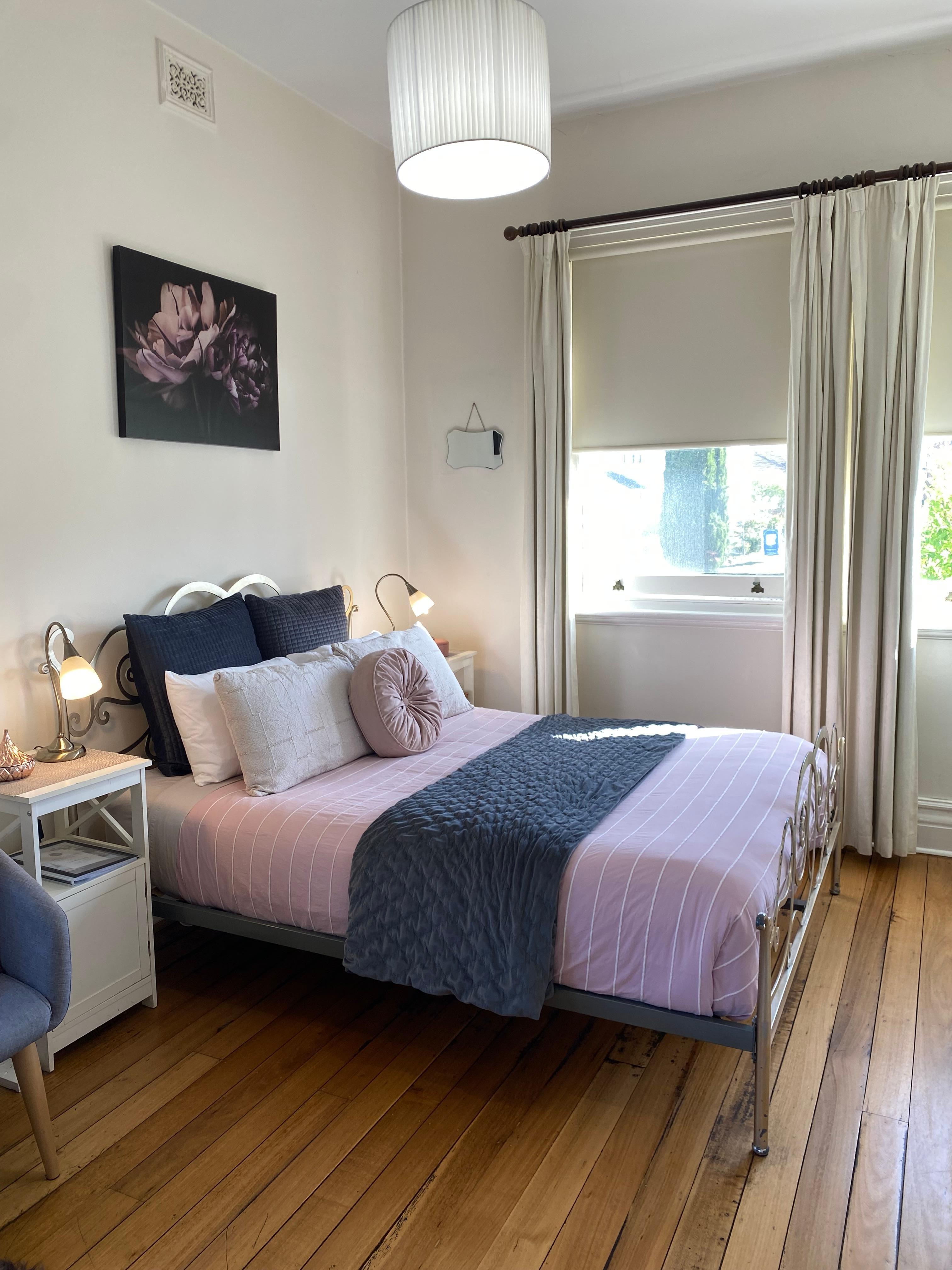 Warm and welcoming room after a big day of driving. 