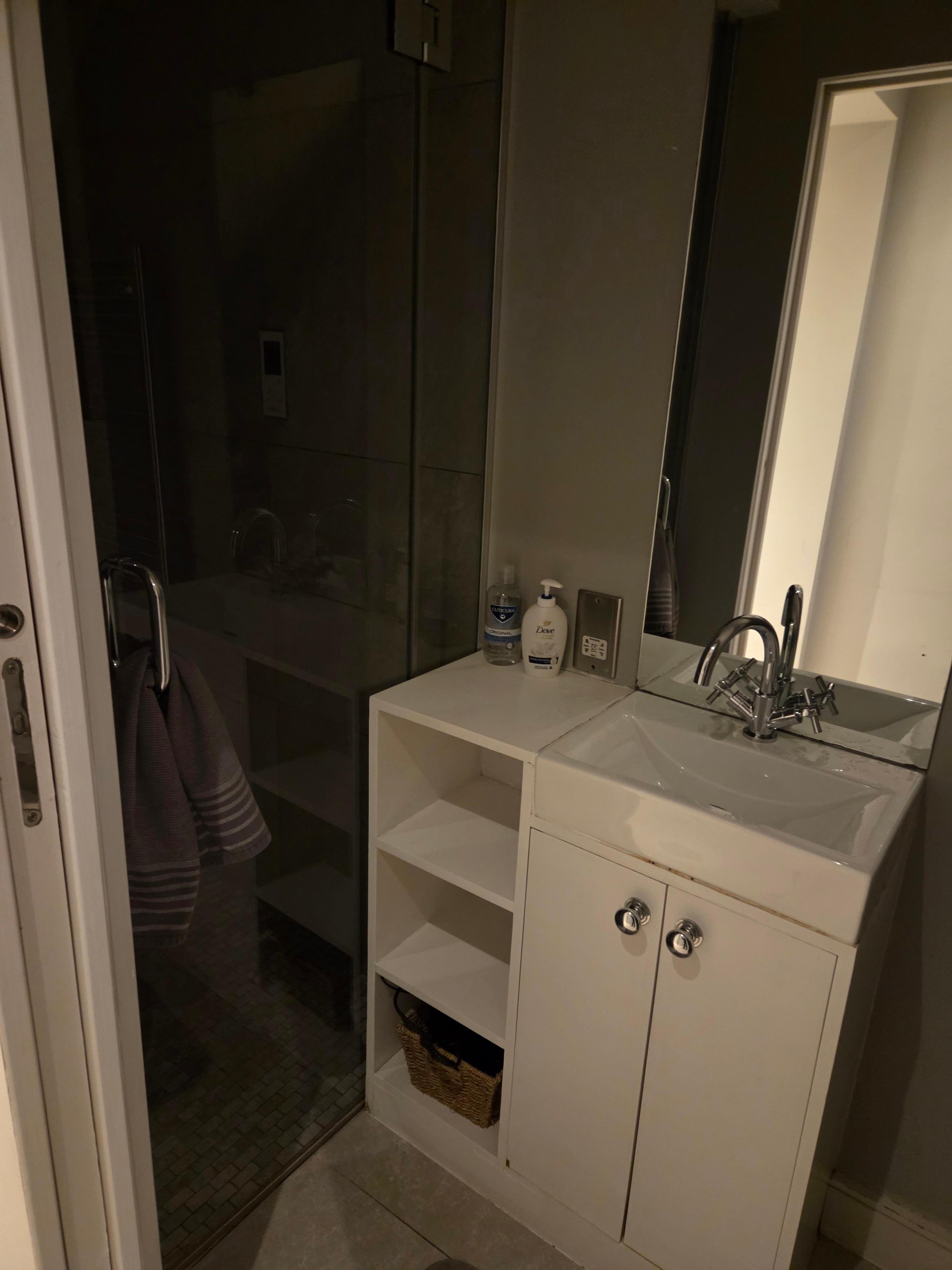 Bathroom off the main entrance way