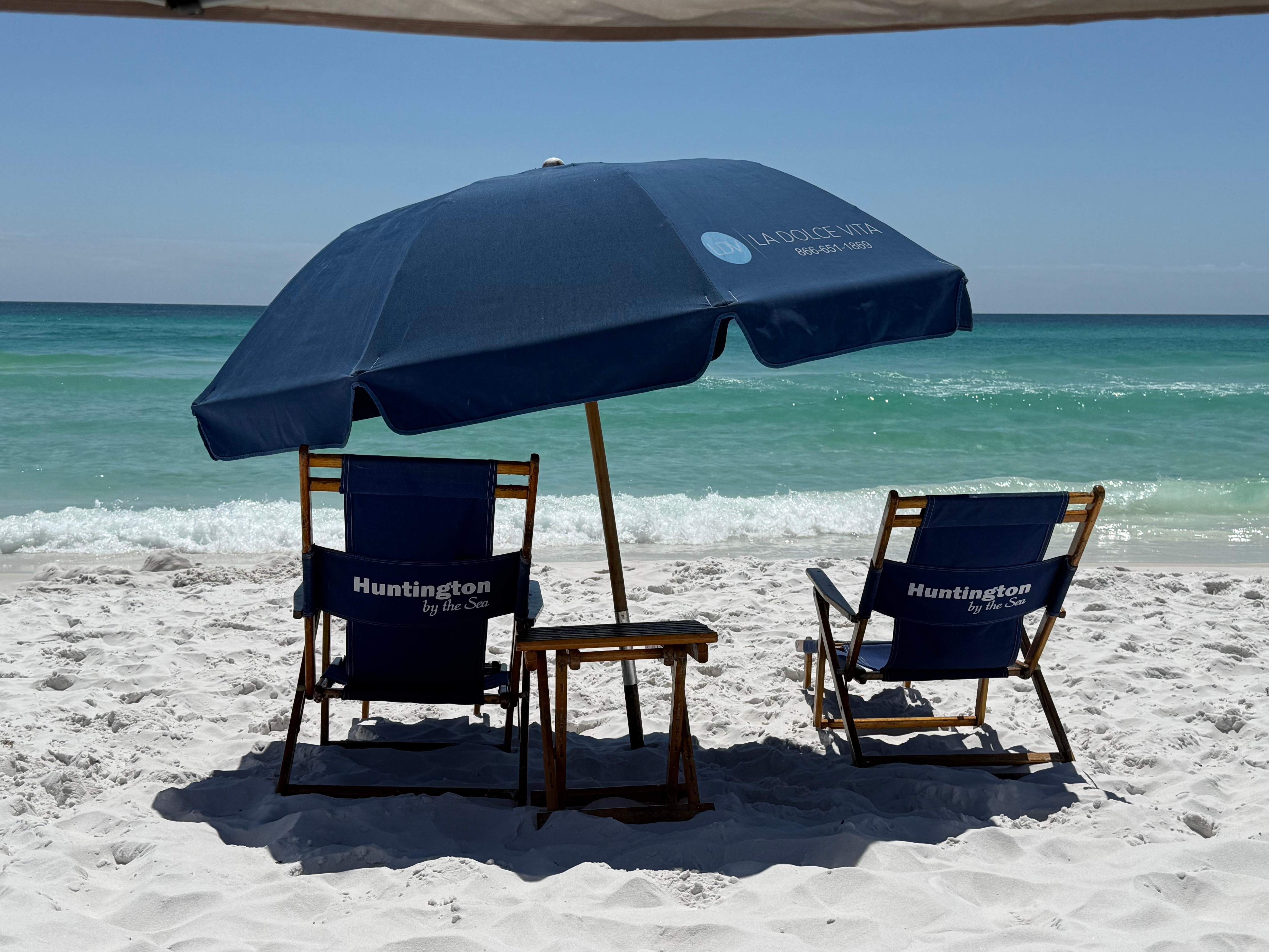 We had private chairs and umbrellas for the complex - we never had an issue finding a set for the day.