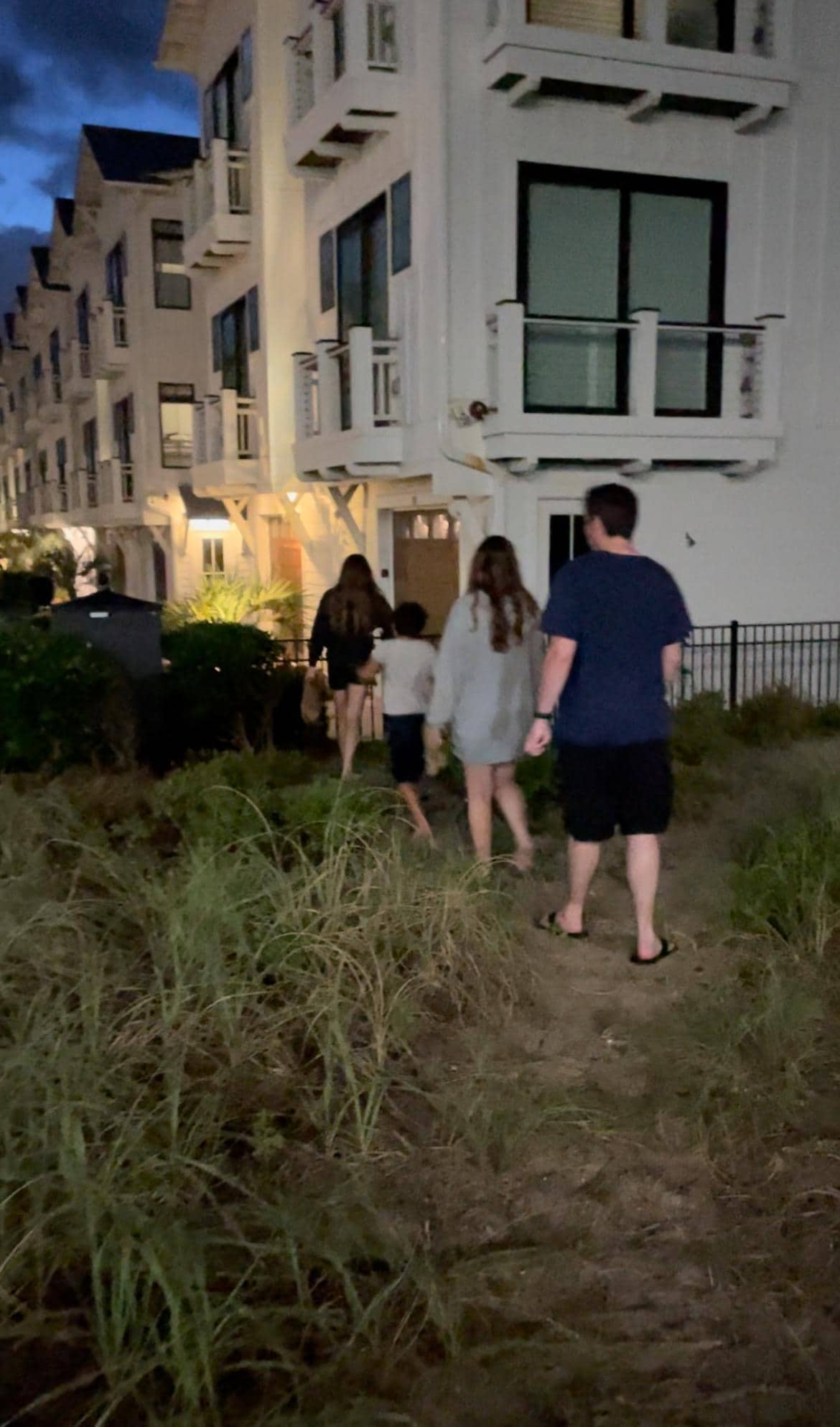 Heading back to the condo after a nice evening at the beach!