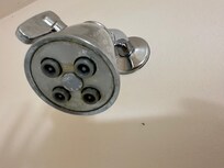 Shower with live drain flies on ceiling!