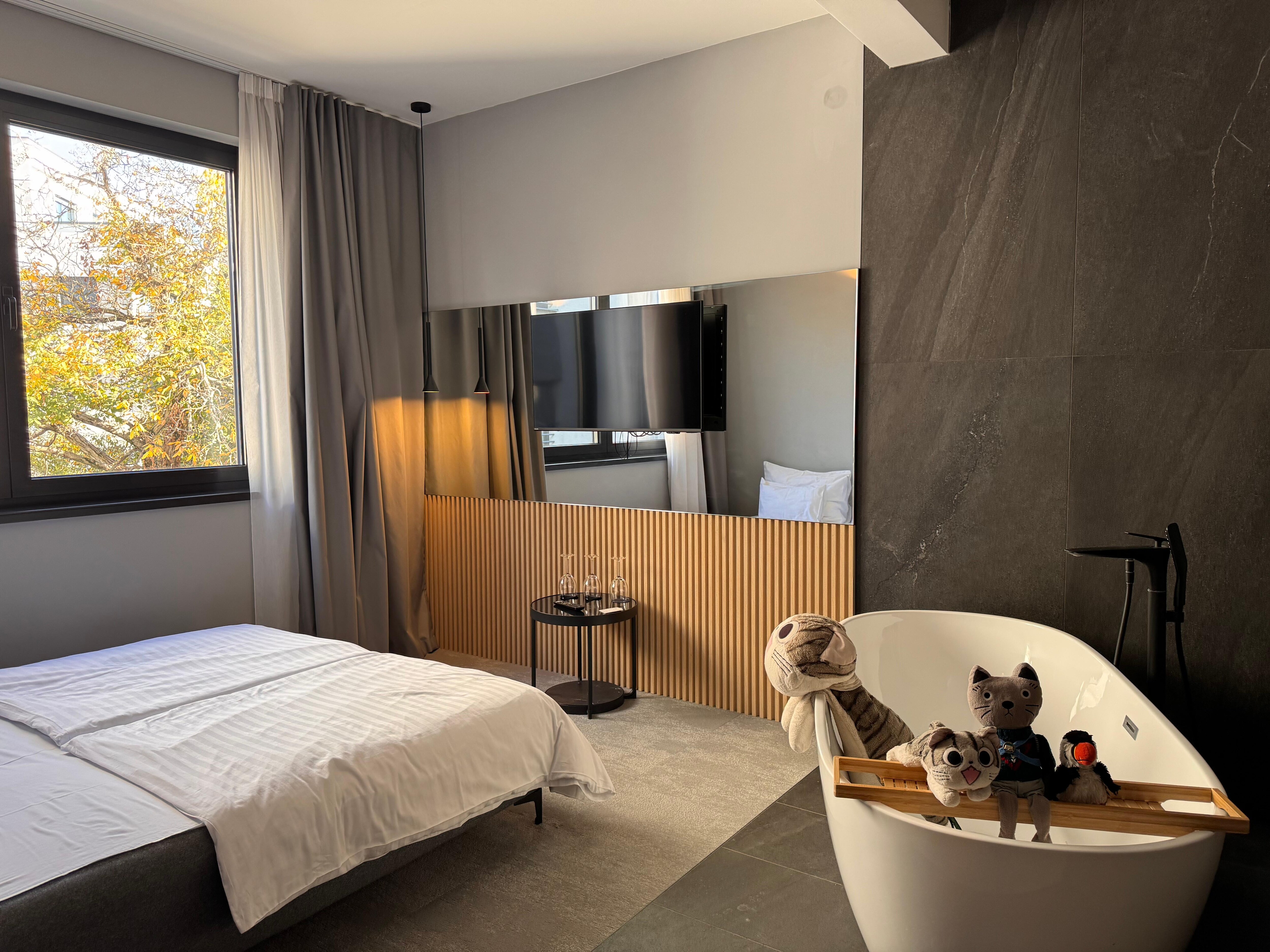 Sofa bed and bathtub