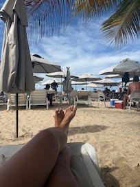 Pé na areia
