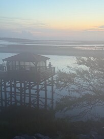 Early morning view of dock. Lovely area to have coffee.