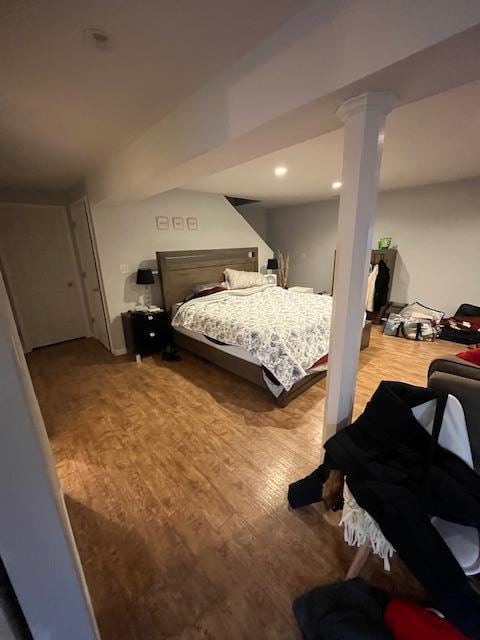 This is where the king size bed was... there is a living room area to the right.  A second bedroom (with its own door) is back to the left.  