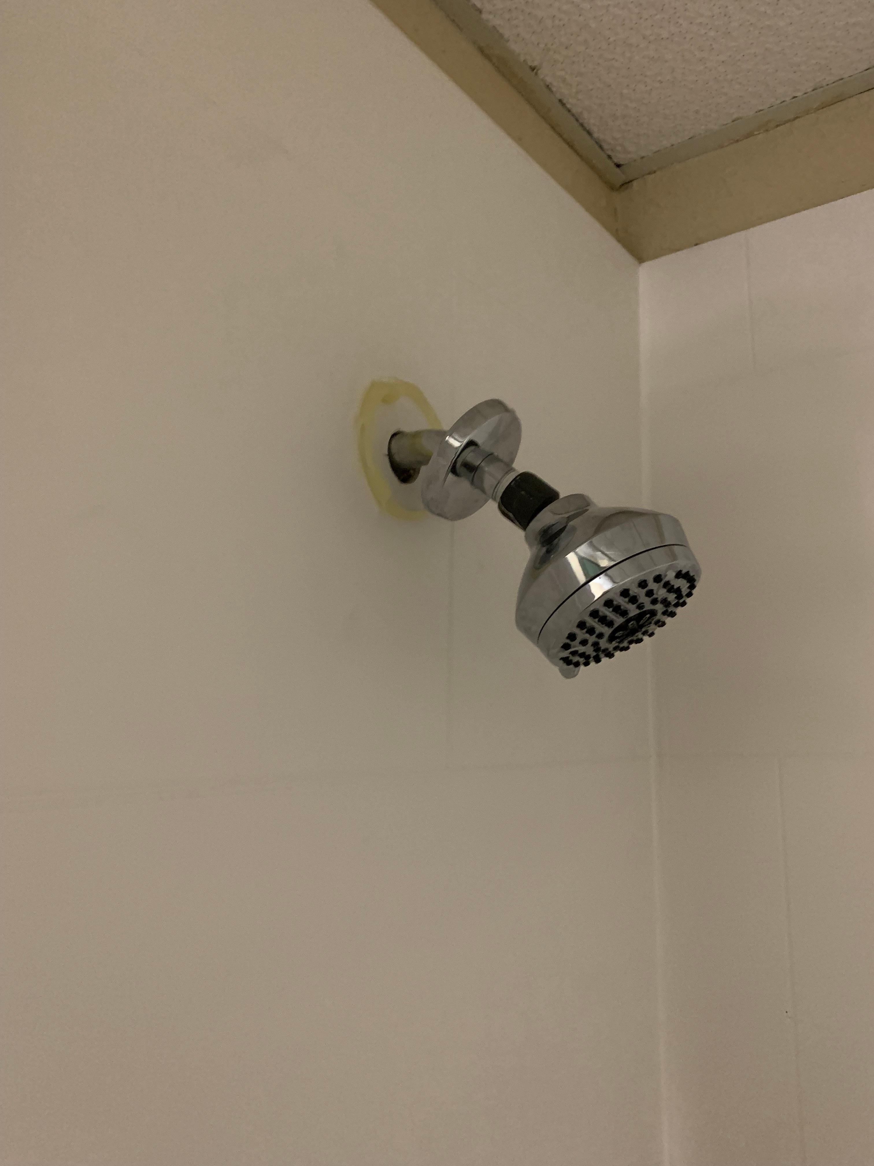 Shower head not attached to wall 