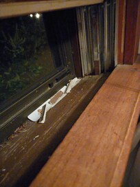 Nasty bedroom windowsill