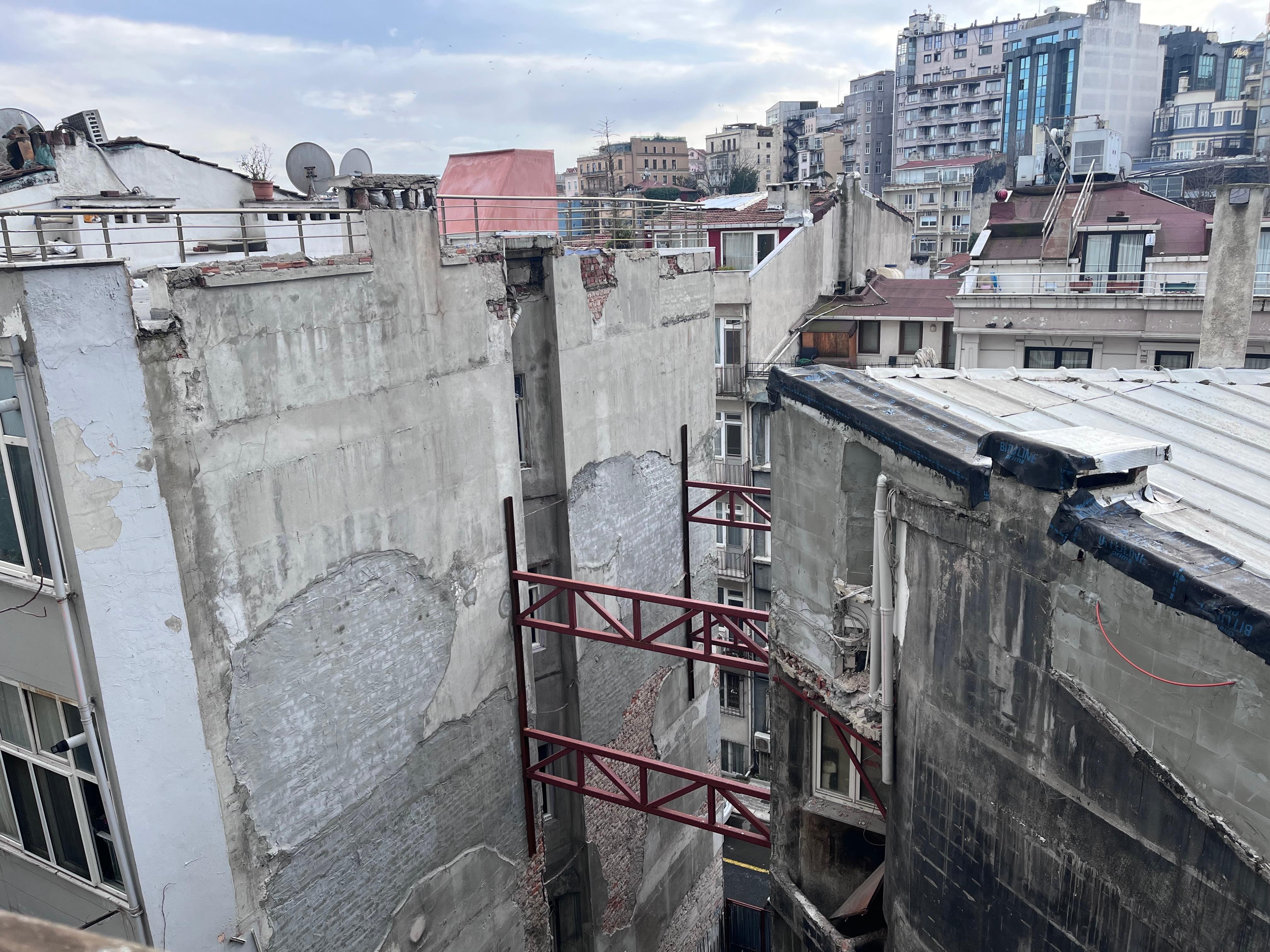 The ugly scenery from the balcony