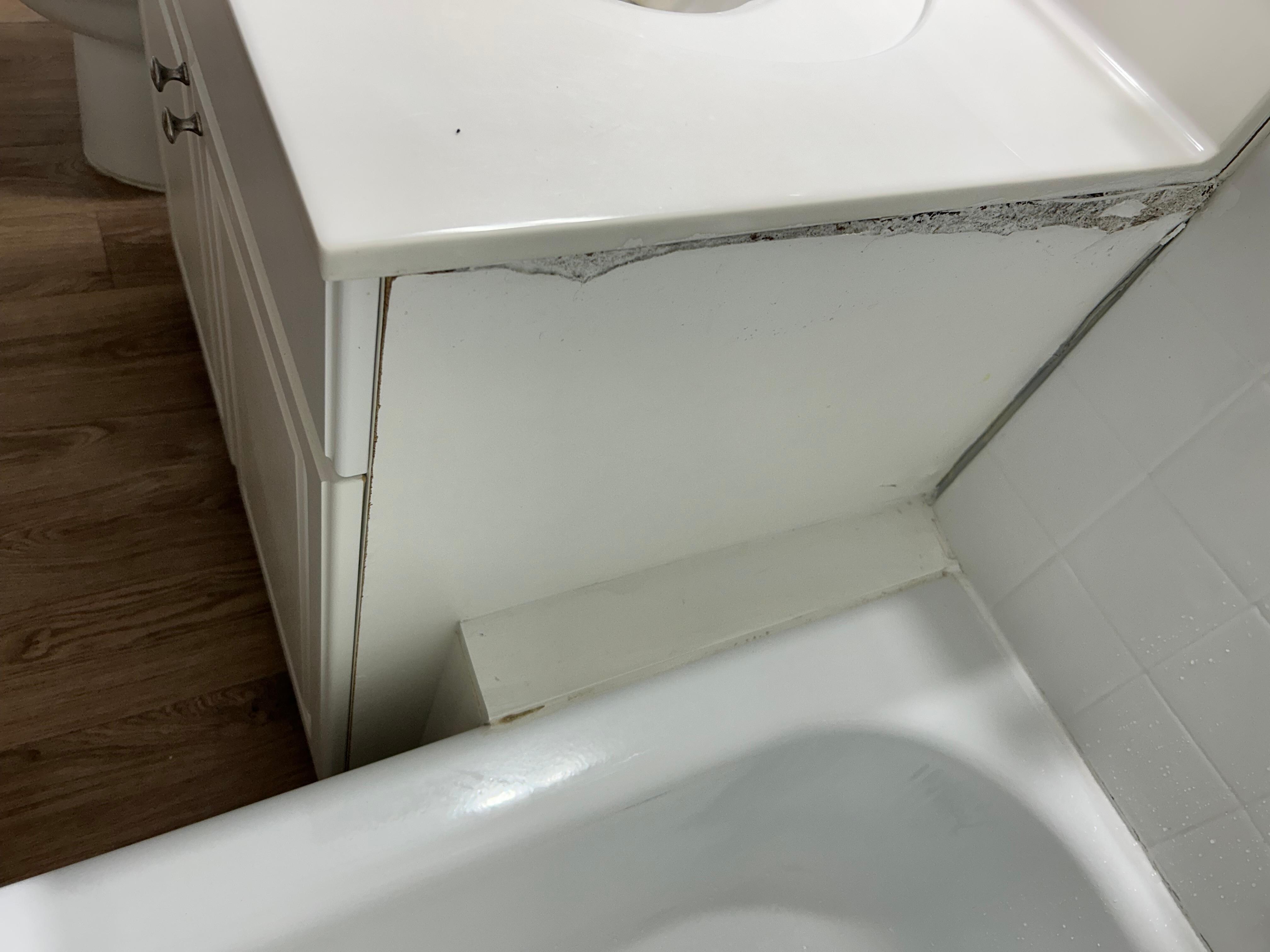Bathroom vanity falling apart 
