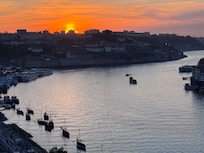 Sunset from the bar and front entrance
