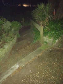 Steps in dark