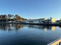 View from jetty to the hotel