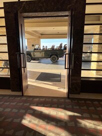 Lobby-doors left open left very cold dining area at night