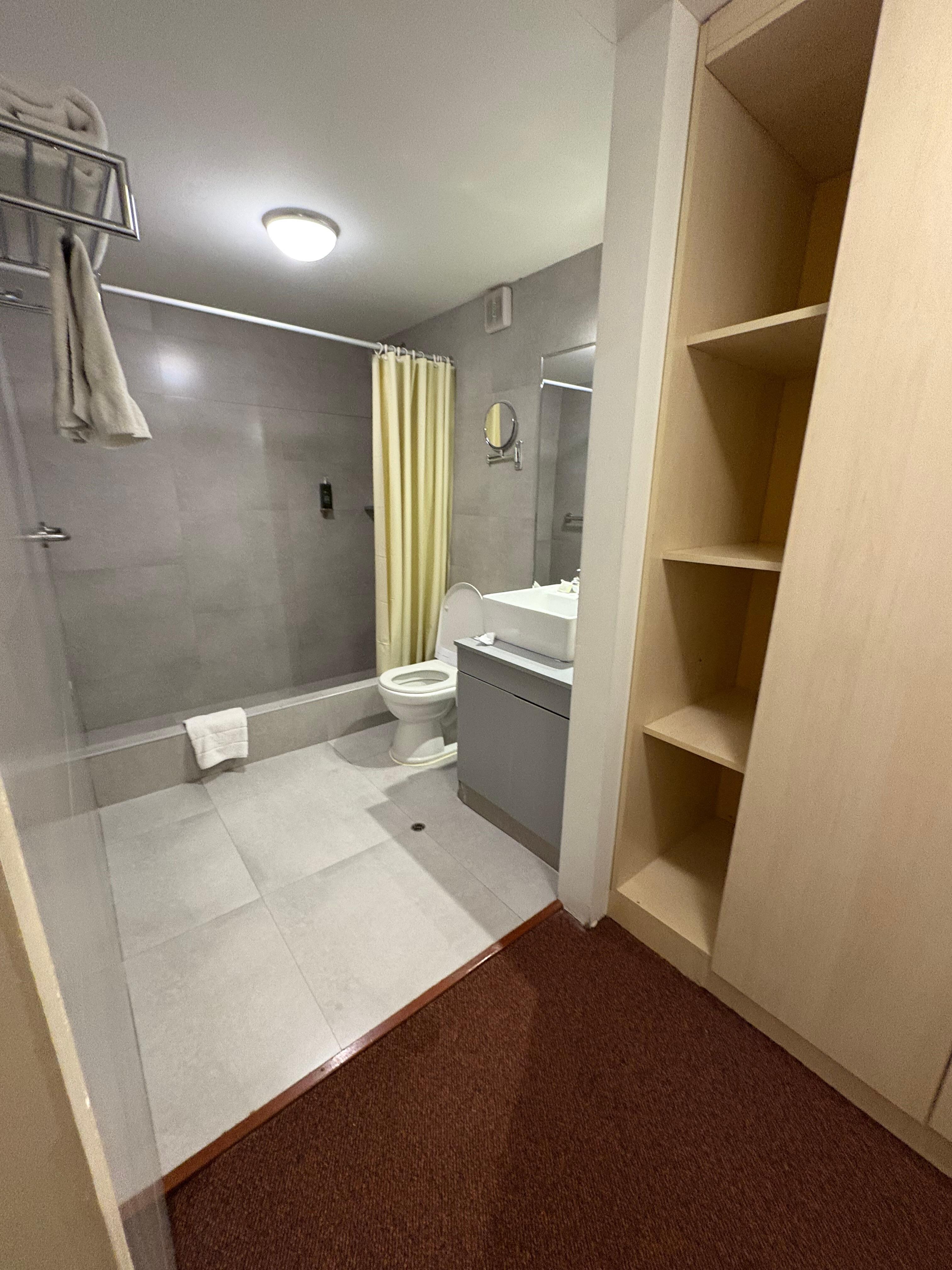 Upstairs bathroom in family suite