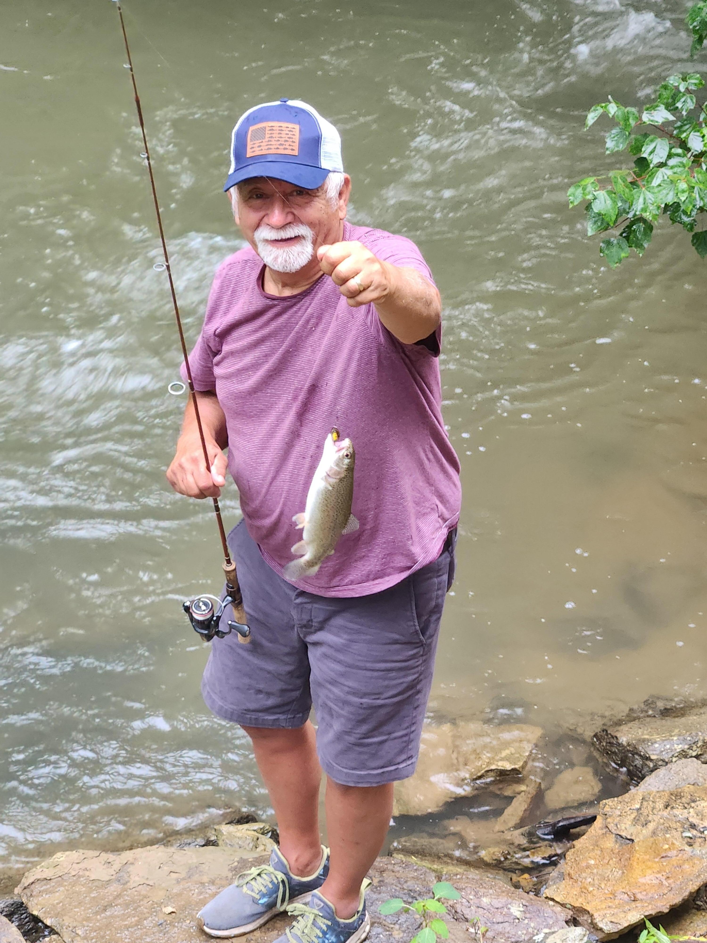 Right behind the guest house on the first cast!