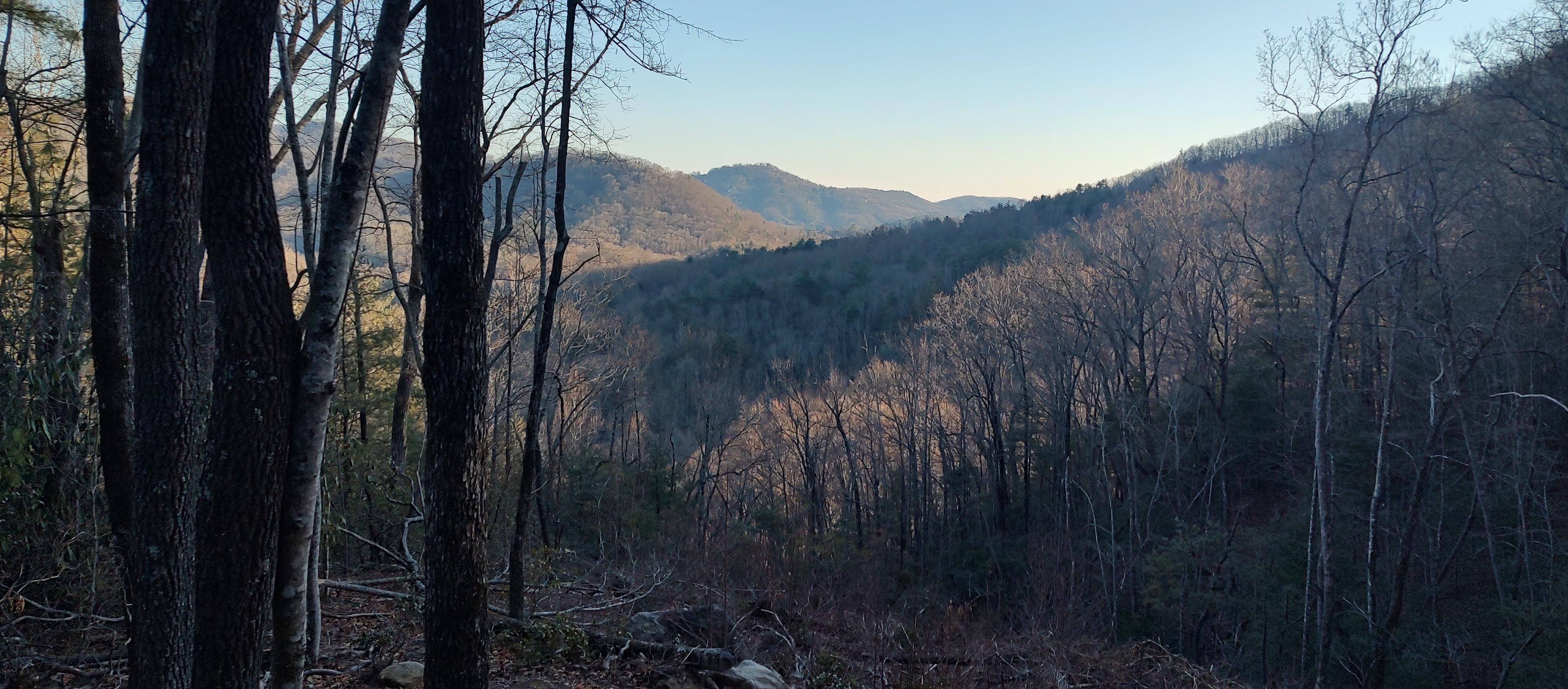 View of mountains from the cabin