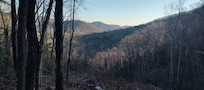 View of mountains from the cabin