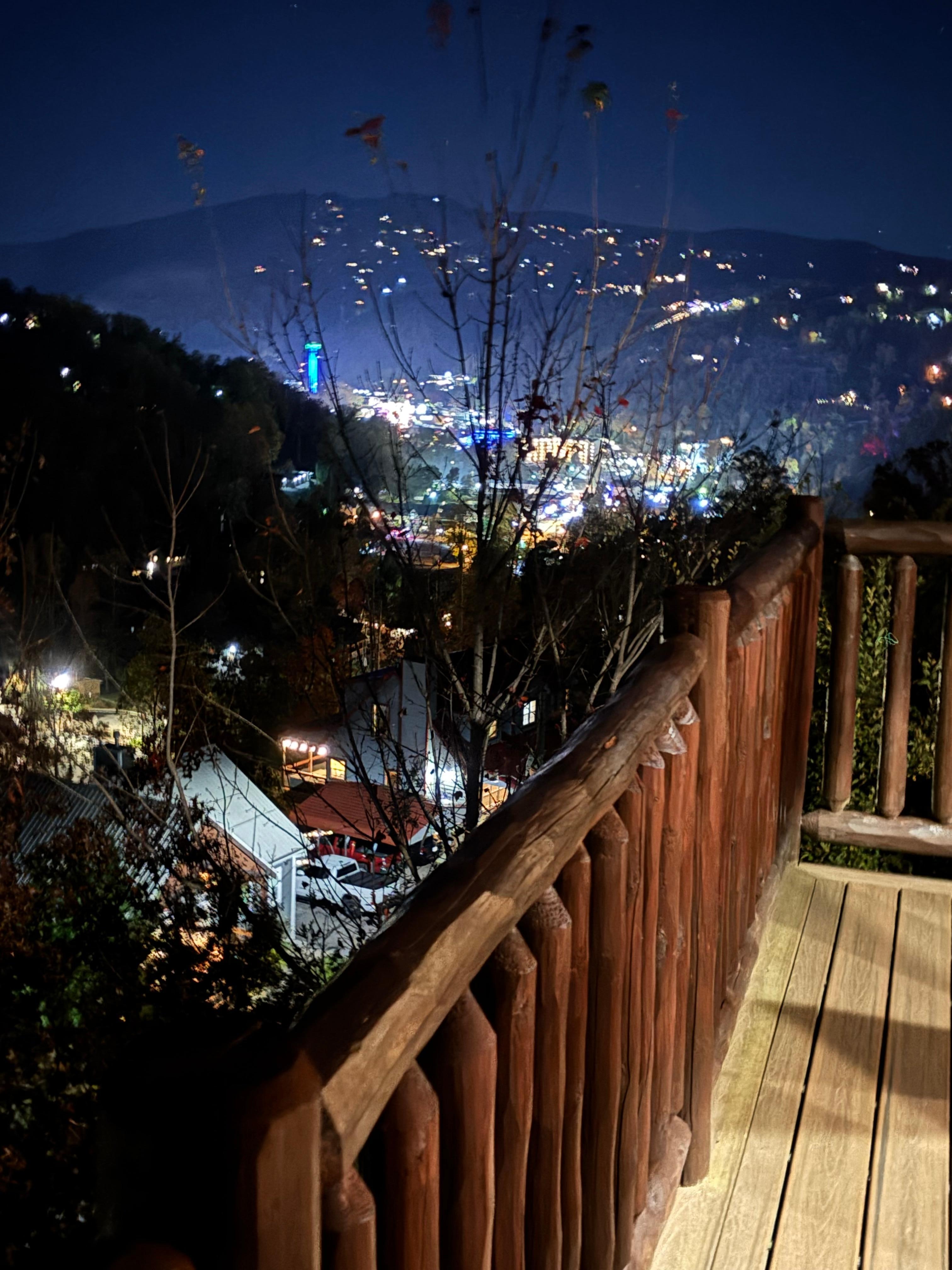 Night view from deck