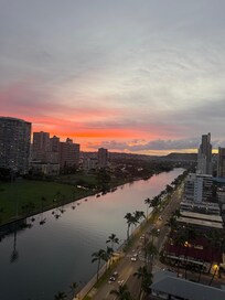 Beginning of sunrise from window 1