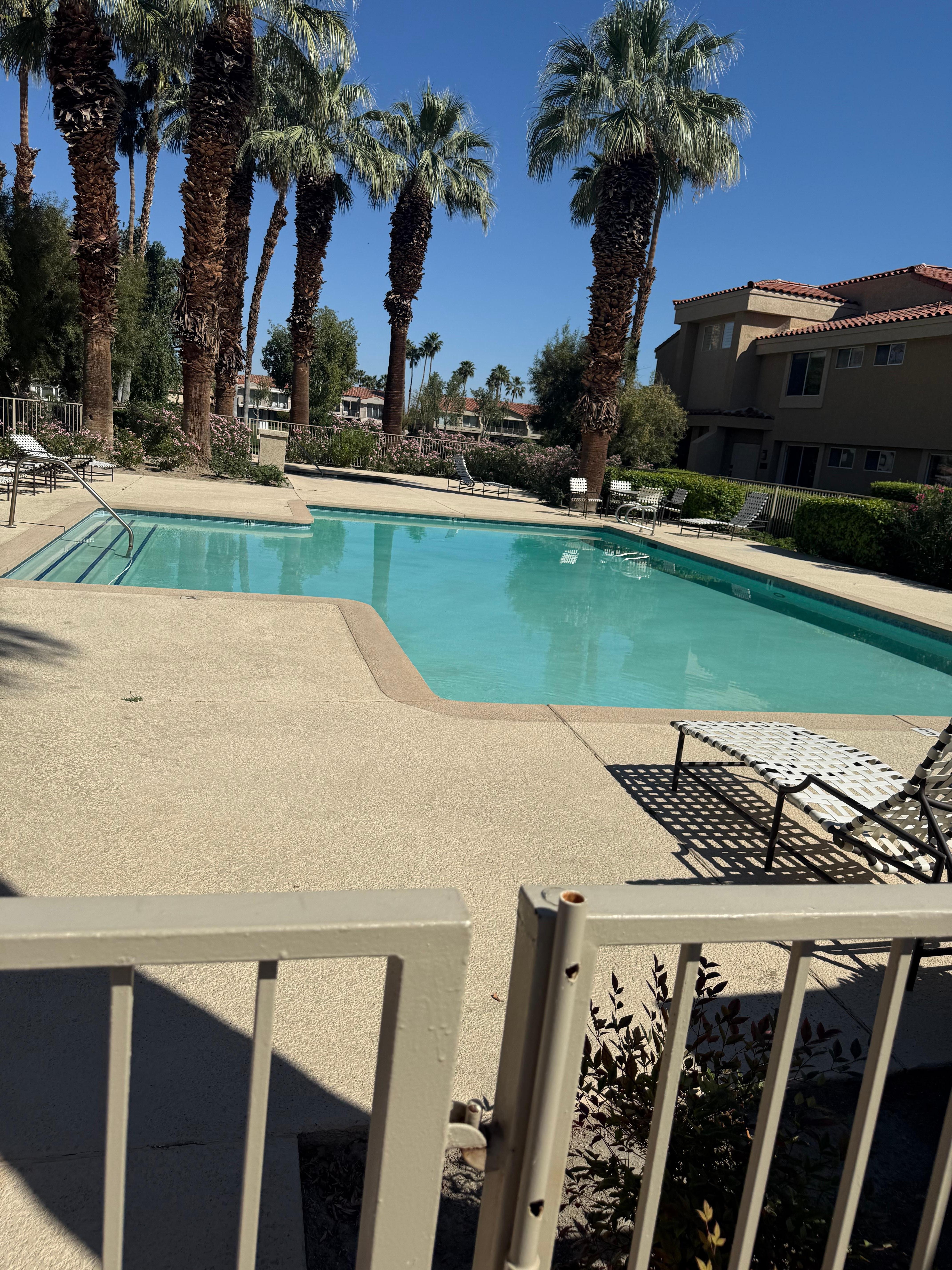 A lovely heated pool just steps from
Our condo