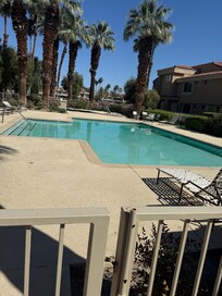 A lovely heated pool just steps from
Our condo