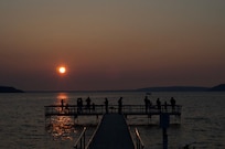 Enjoying the beautiful sunset each night