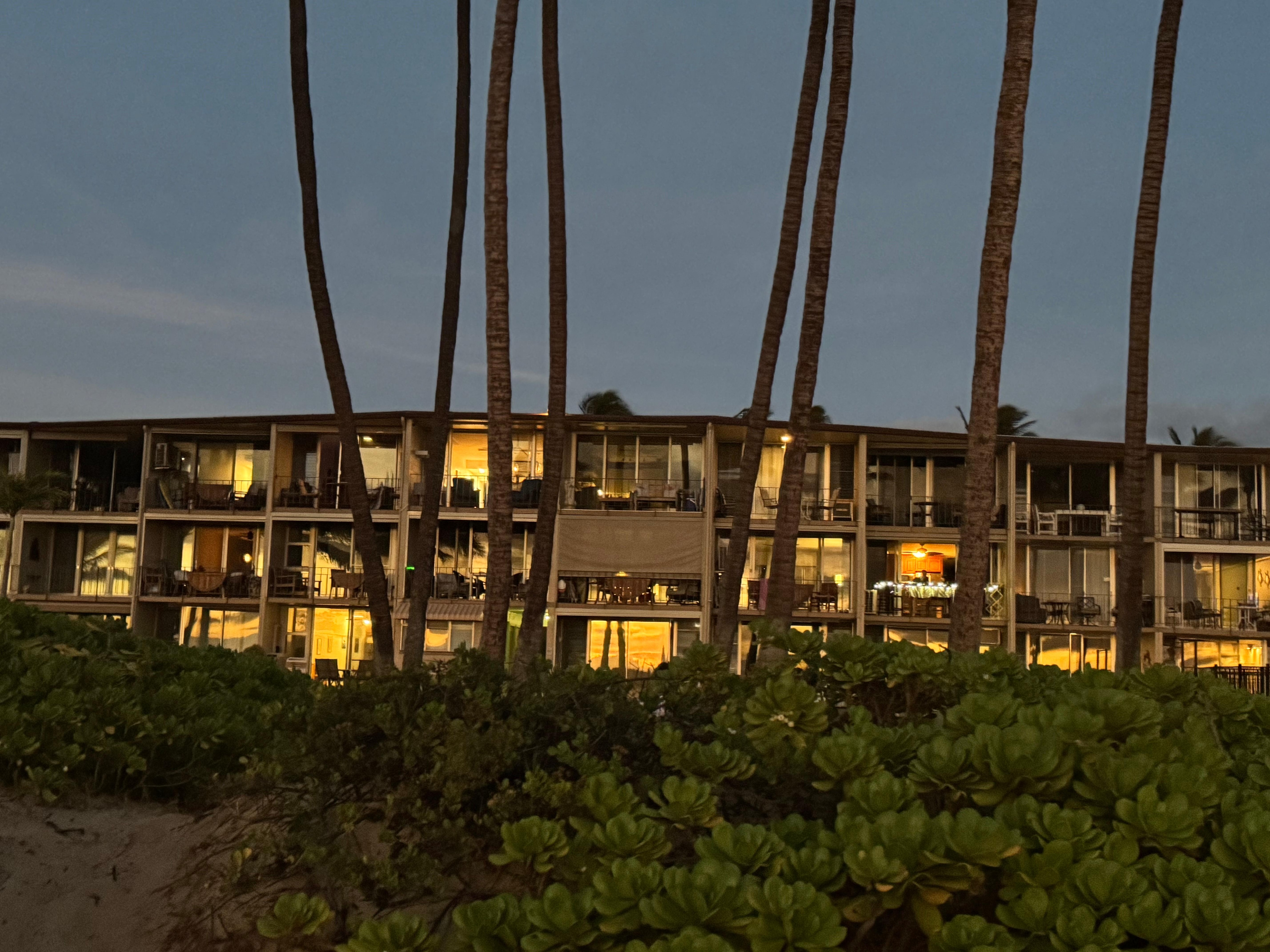 View of the property from the beach