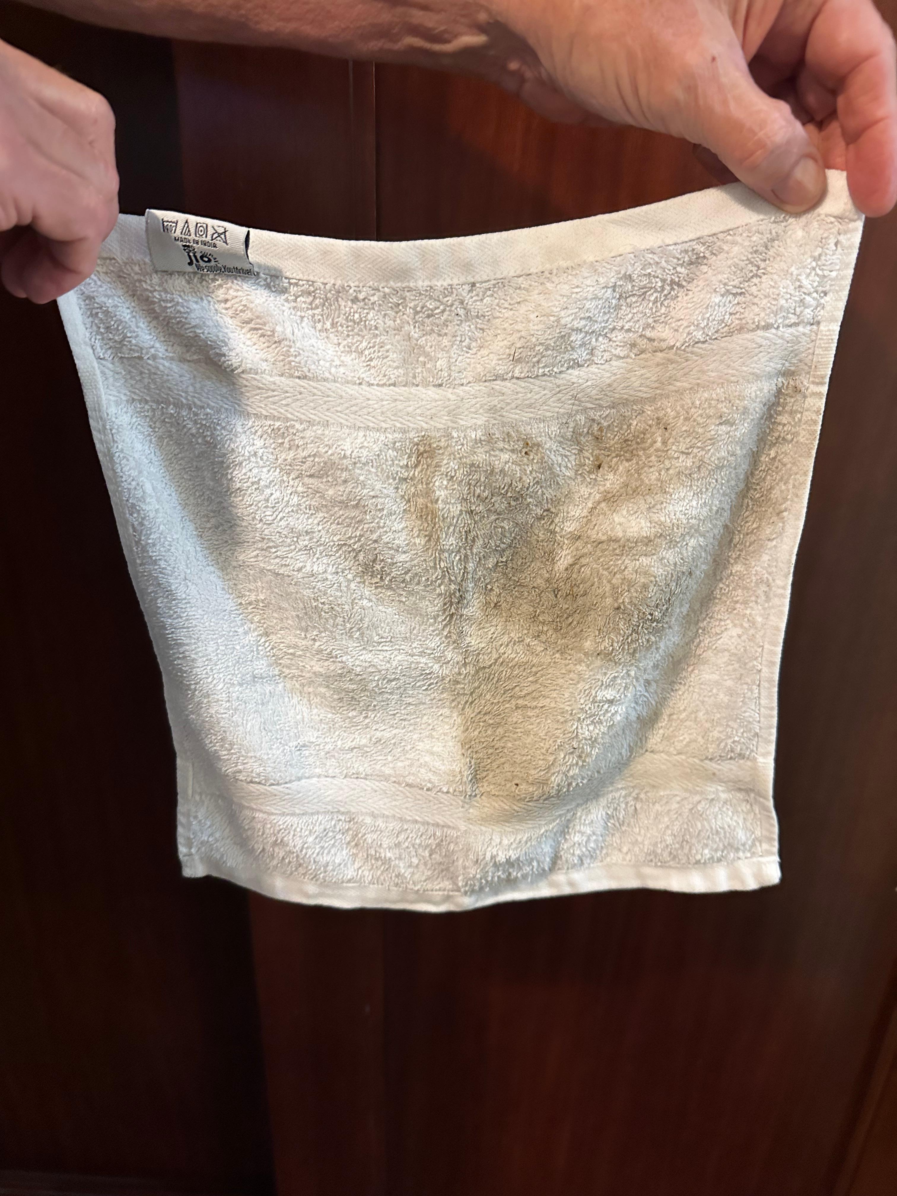 This is from a quick wipe of the bathroom floor.