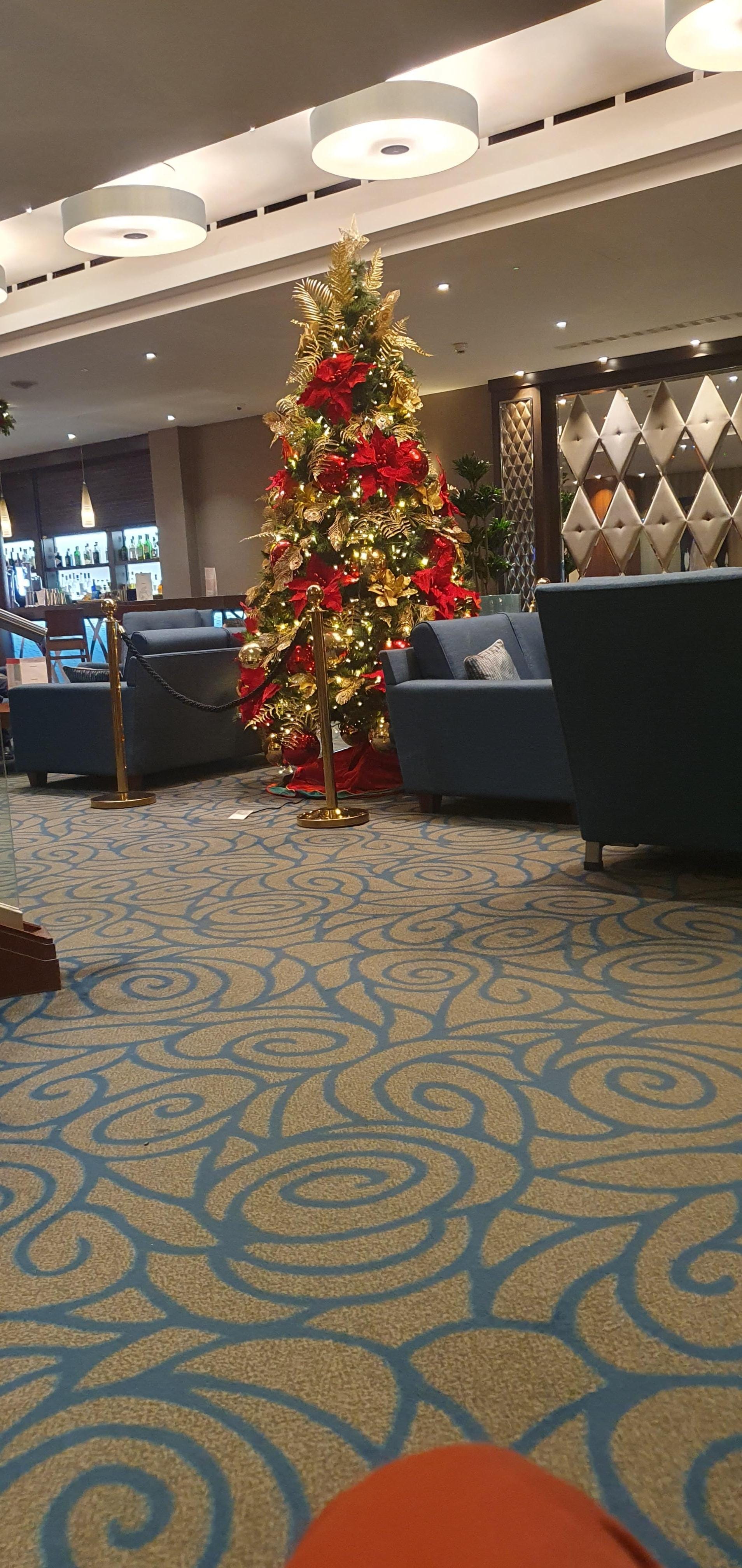 Ook hier volop kerst decoratie. Erg sfeervol. 
