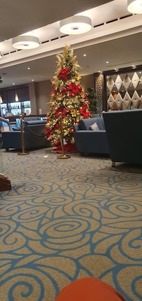 Ook hier volop kerst decoratie. Erg sfeervol.