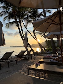 Sunset at the beach club