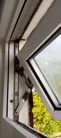 What looks like black mould, definitely needed cleaning
