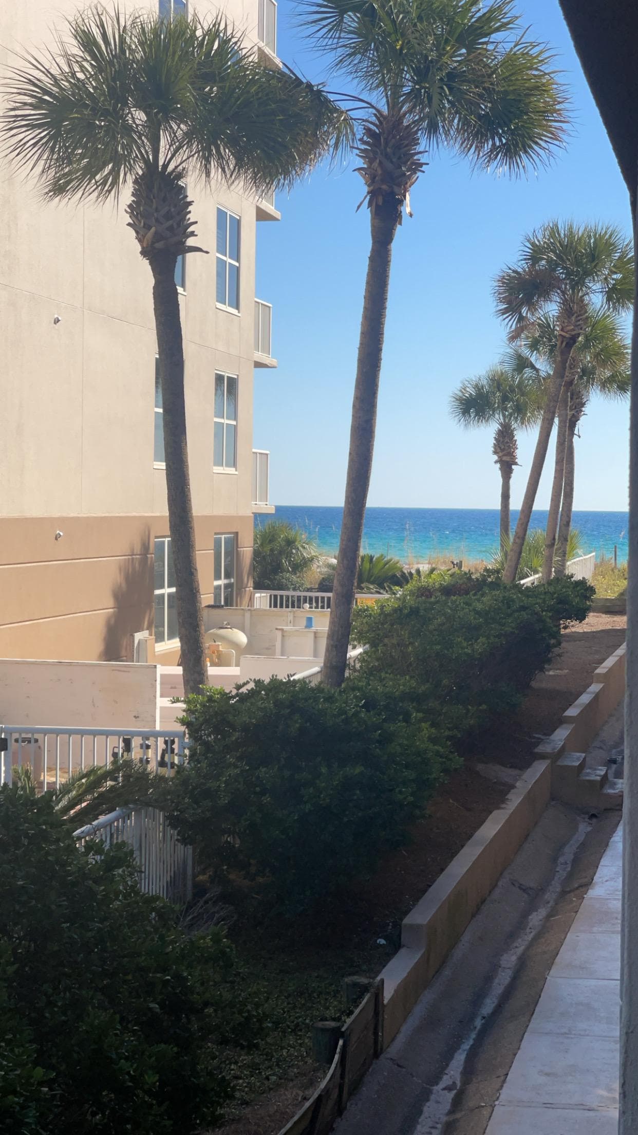 View from room balcony. 