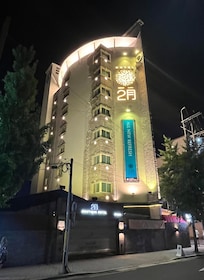 Outside of hotel.