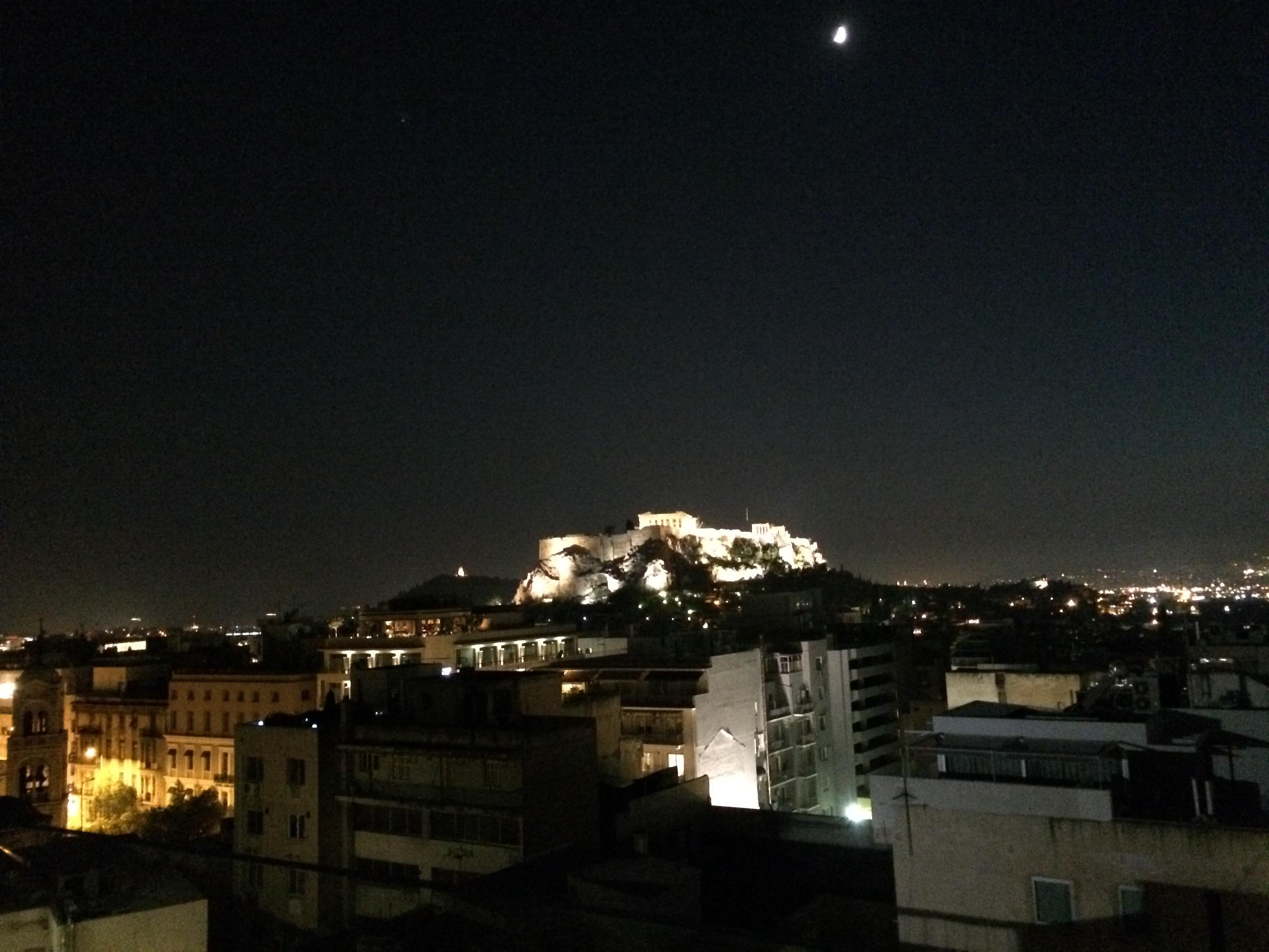 Roof lounge view, Acropolis