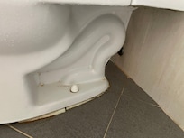 Pink soap residue