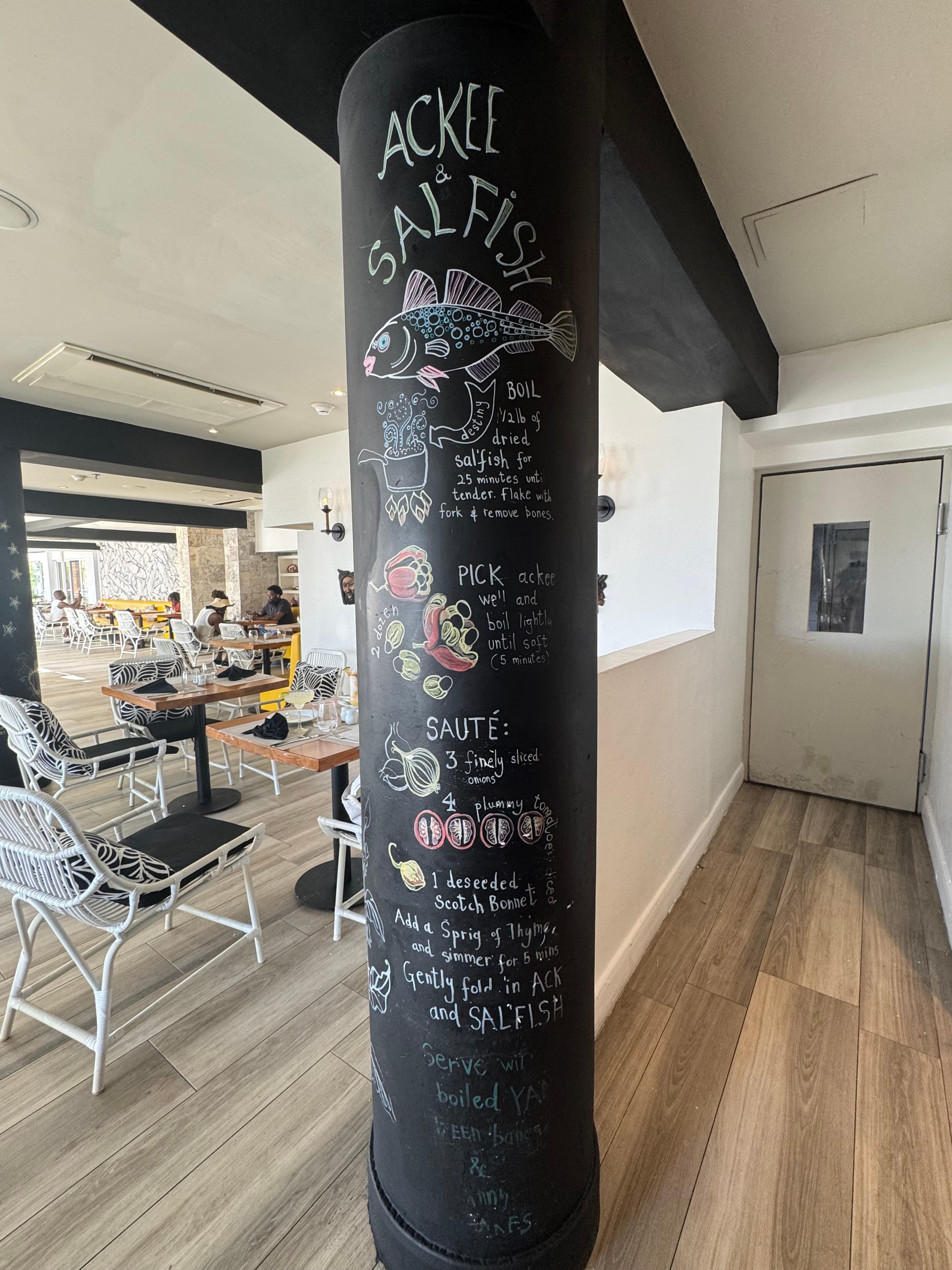 The dining area 