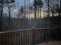 Sun coming up from the deck