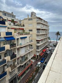 View of sea from balcony